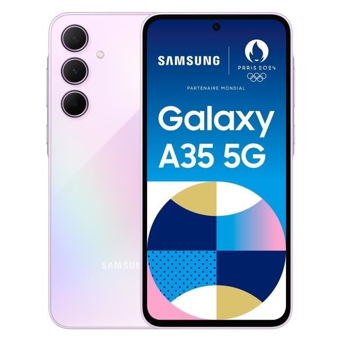 Samsung Galaxy A35 Smartphone 256 Go 5G Lilas