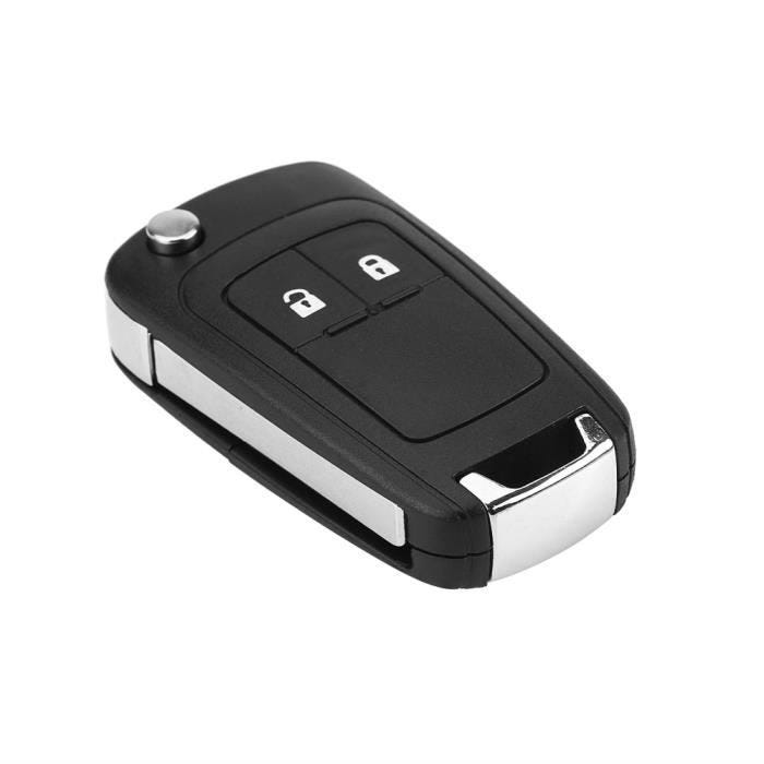GOTOTOP coque de clé à 2 boutons Étui à télécommande pliable à 2 boutons pour clé de voiture pour Vauxhall Opel Astra