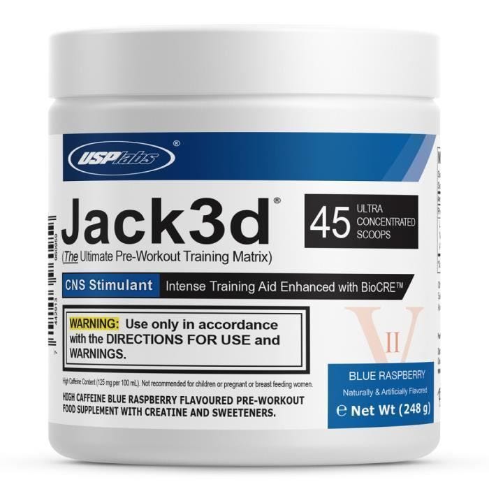 Pre-workout USPLabs - Jack 3d® - Blue Raspberry 248g
