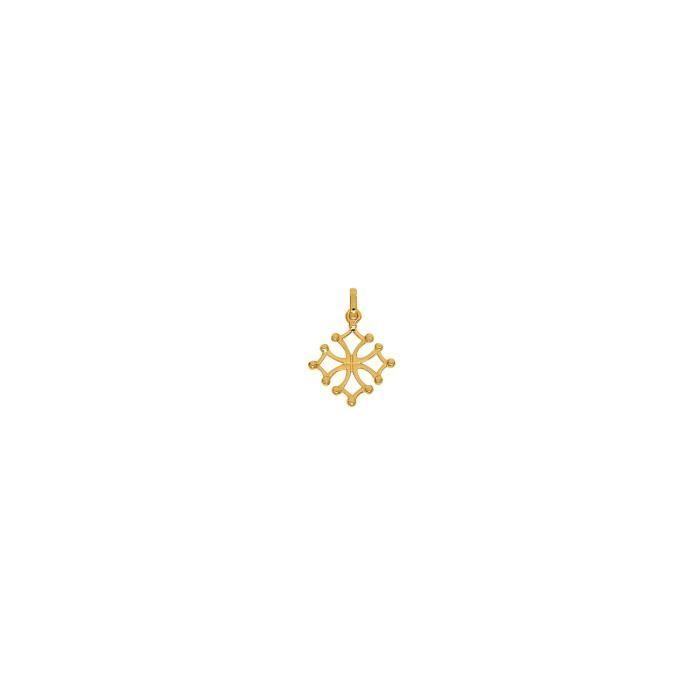 Pendentif croix du Languedoc - Or 750/1000 - Homme - 23mm x 16mm