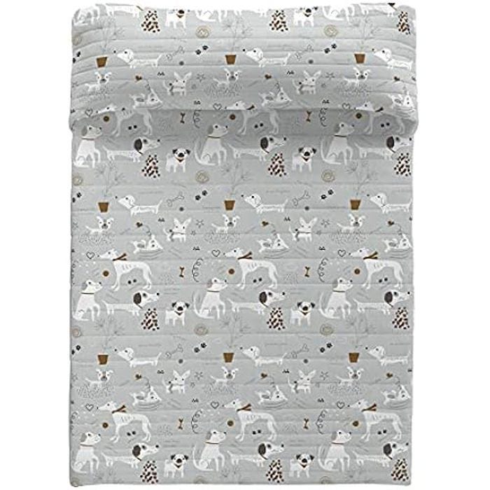 Couvre-lit boutis chiens 3 lits 150 - HACIENDO EL INDIO - Panzup