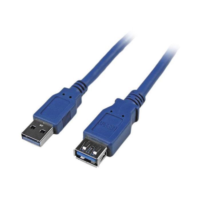 STARTECH Câble d'extension SuperSpeed USB 3.0 de 1,8 m - Rallonge USB A vers A - M/F - Bleu - Première extrémité : 1 x 9