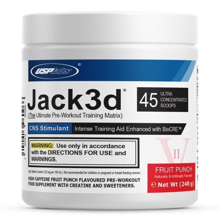 Pre-workout USPLabs - Jack 3d® - Fruit Punch 248g