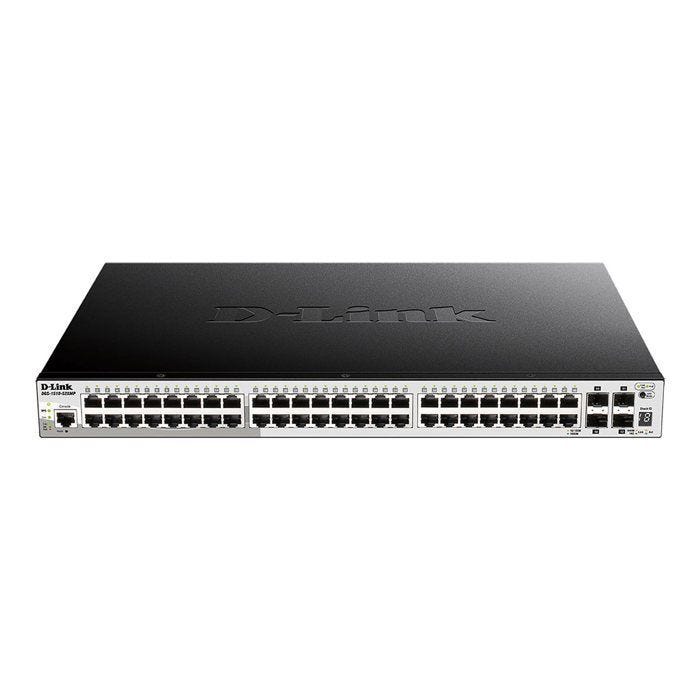 Switch D-Link DGS-1510-52XMP/E - 48 ports 10/100/1000 Mbit/s - 4 ports SFP+ 10G - Compatible PoE