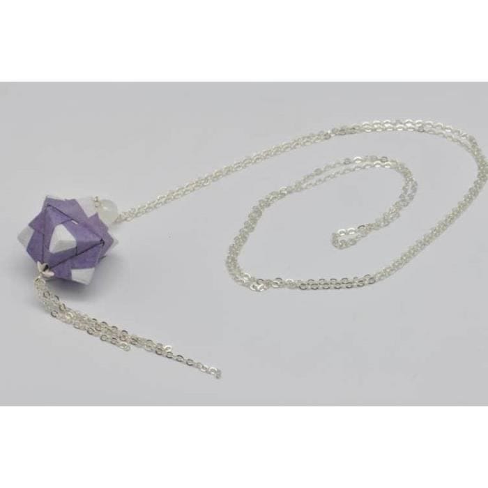 Collier sautoir - The cocotte - Origami Boule Violet - 80 cm - Mixte - Papier