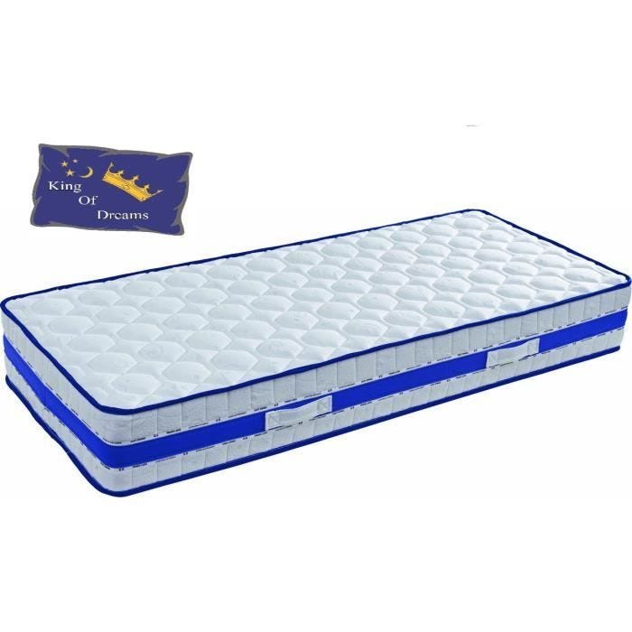 Matelas Mousse Poli Lattex Indformable 29 cm - - Soutien Ferme - 1 Place - Blanc