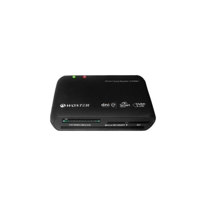 Lecteur de carte Woxter PE26-025 - Compatible avec Memory Stick, SD, USB 2.0 - Noir