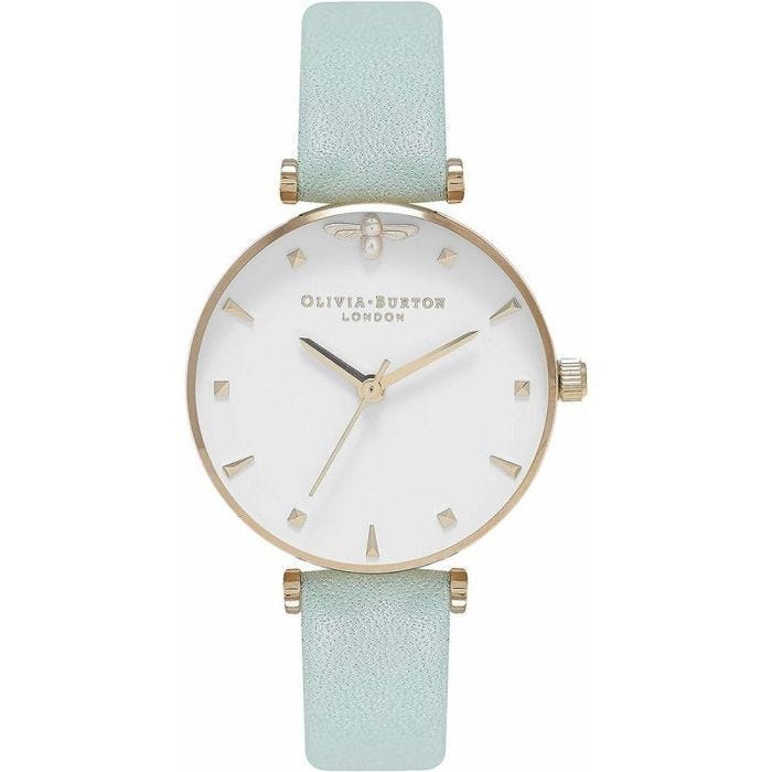 Montre bracelet Olivia burton - OB16AM143 - Montre Analogique a Quartz pour Femme avec Bracelet en Cuir Vert Menthe