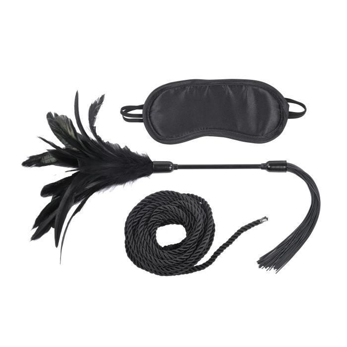 Ensemble de Lien et Chatouilles - Sportsheets - Sex & Mischief - Noir - Adulte - Sensations Nouvelles