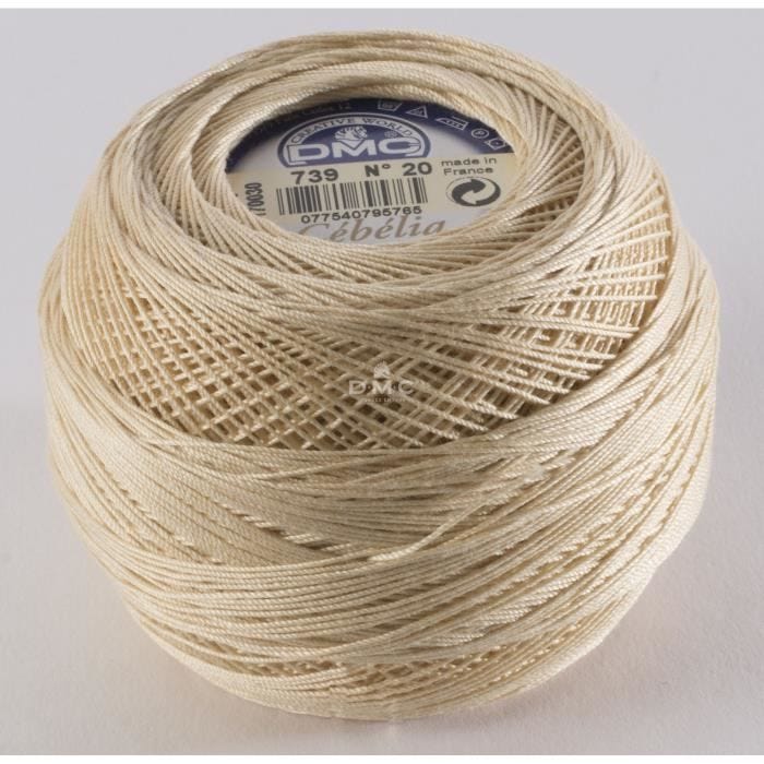 Fil à crocheter - DMC - Cébélia Gross. 20 - Couleur Beige - 100% Coton - 50g