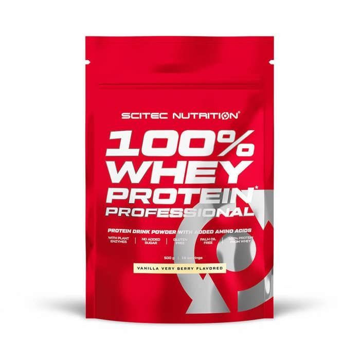 Scitec Nutrition 100% Whey Protein Professional Redesign, 500 g Beutel (Vanille-Waldfrucht)