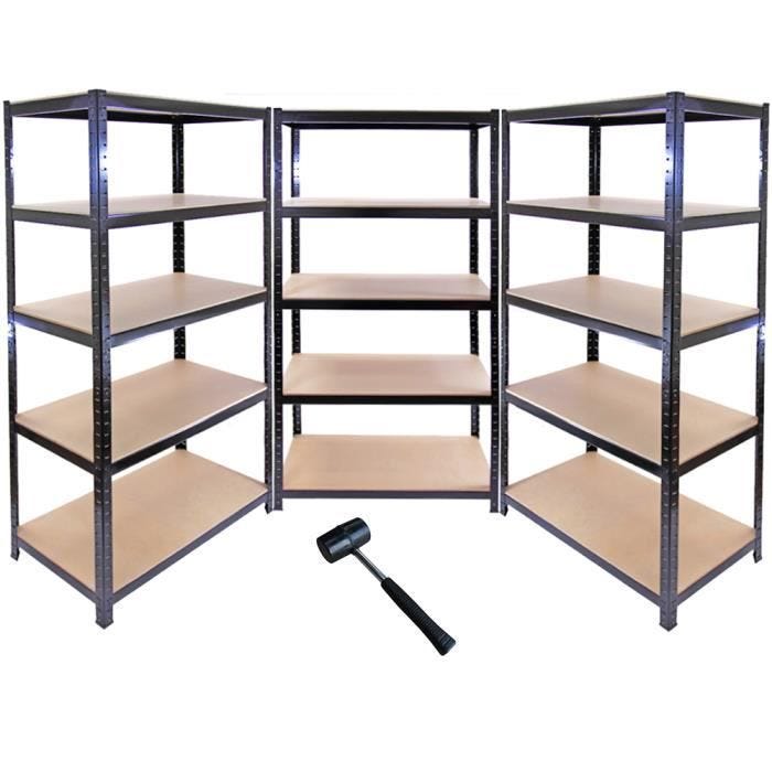Monster Racking - 10 Rayonnages T-Rax Noirs 90cm x 45cm x 180cm