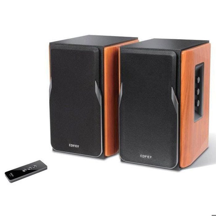Enceintes Actives - Edifier - R1380T - 42W RMS - Bois - Télécommande IR