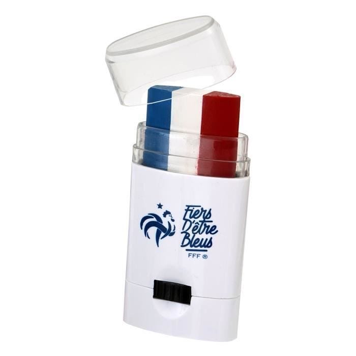 Stick de maquillage FFF avec molette et capuchon - Tricolore - Bleu - Extérieur