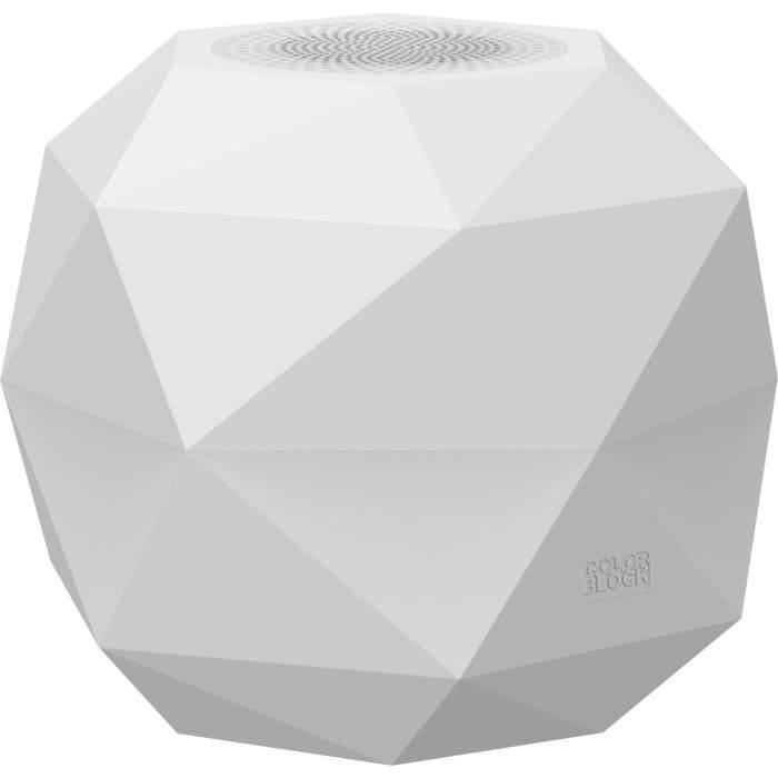 COLORBLOCK CBLPRISMEM Lampe-Enceinte sphérique Bluetooth Prisme - Blanc