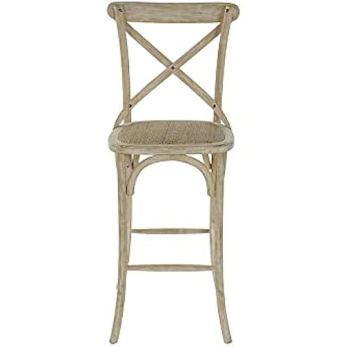 Tabouret - DKD Home Decor - Ratan et Bois d'Orme - 48 x 55 x 116 cm - Multicolore - Design Contemporain