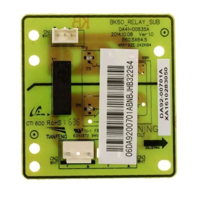 Relais d'origine - SAMSUNG - DA92-00701A - Réfrigérateur - Congélateur - Compatible BB433777