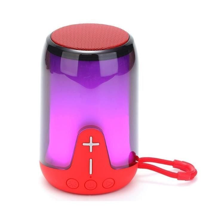 Enceinte Bluetooth - YONIS - Rouge - Son 360° - TWS - Autonomie Longue Durée