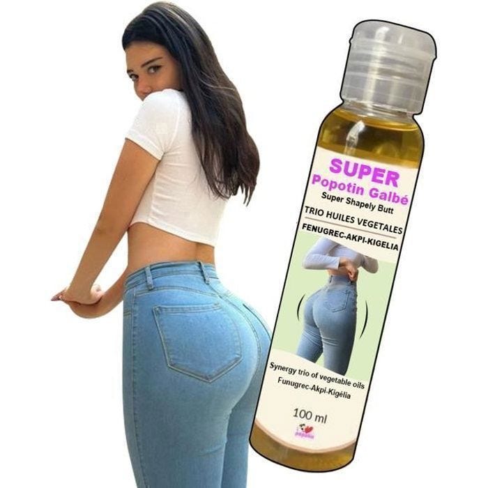 Huile pour Grossir le Fessier-Hanches-Poitrine - Synergie FENUGREC-AKPI-KIGELIA - 100% Naturelle - 100Ml