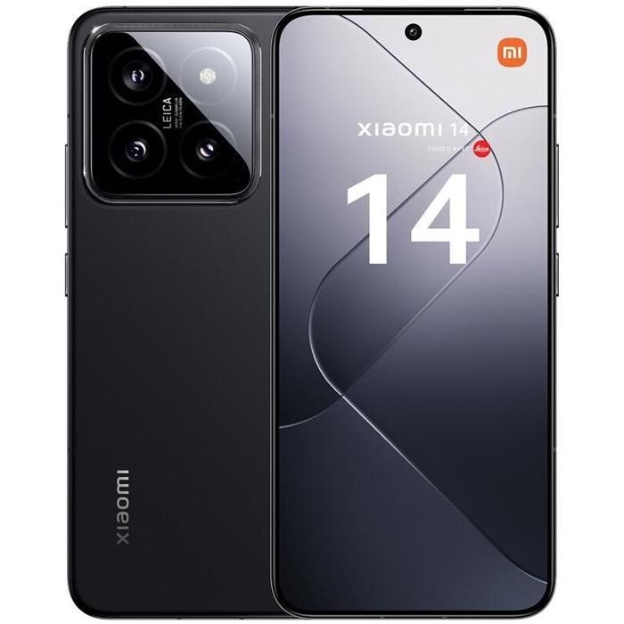 Smartphone 5G Xiaomi 14 - Double caméra - 512 Go - Noir