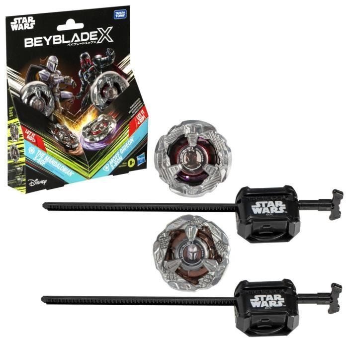 Beyblade X Multipack Toupie The Mandalorian 3-60F vs. Moff Gideon 3-80N, Star Wars, Dès 8 ans