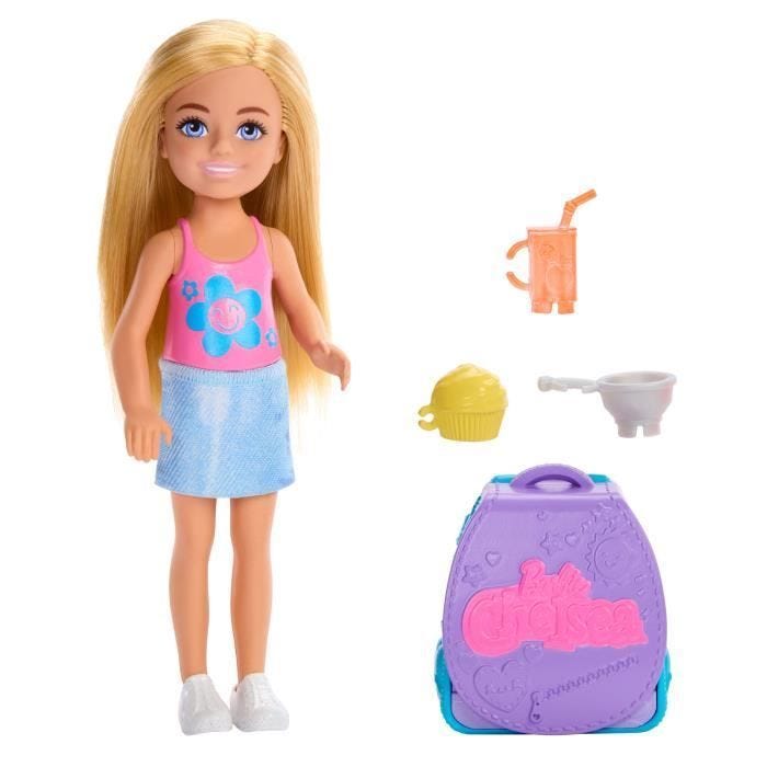 Barbie-Famille Et Amis-Poupée Chelsea Et Accessoires-Avec Sac À DOS - 3ans +- JBF46