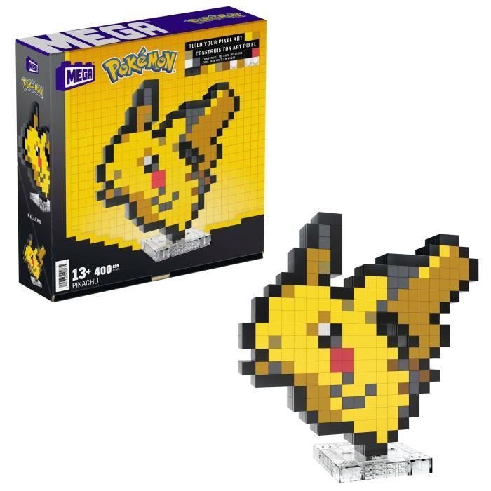 MEGA-Pokémon-Pikachu-Coffret de construction rétro 400 pièces - MEGA Pokémon - HTH74