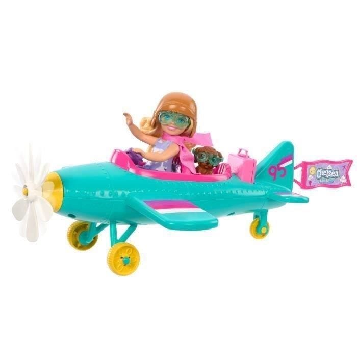 Barbie-Chelsea Can Be…-Avion et poupée-Coffret avec accessoires HTK38