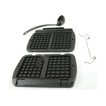 Plaques à gaufres TEFAL - Lot de 2 - Gaufrier, croque-monsieur - Blanc
