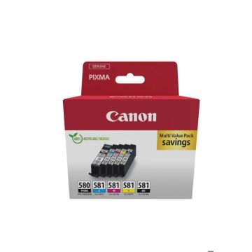 Cartouche d'encre Canon PGI-580BK/CLI-581 - Pack de 5