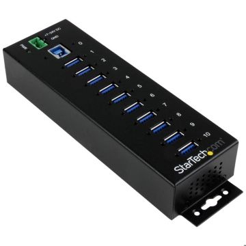 Hub USB 3.0 - STARTECH.COM - ST1030USBM - 10 ports - Protection contre surtensions - Métal