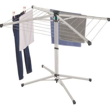 Leifheit Séchoir parapluie sur pied LinoPop-Up 140, étendoir à linge pratique, compact et léger, longueur d'étendage de 14 mètres