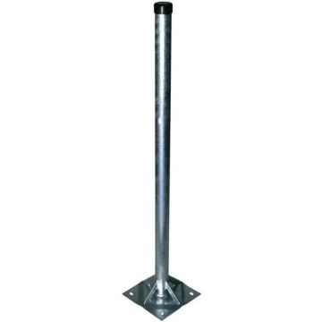 Pied de terrasse en acier Mat Ø 48 mm A.S.-SAT