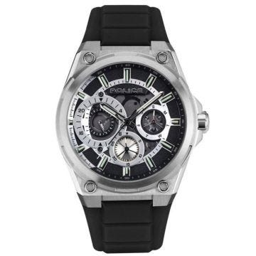 Police Mixte Analogique-Numérique Quartz Montre avec Bracelet en Silicone