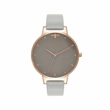 Montre bracelet Olivia burton - OB16AM87 - Montre Analogique a Quartz pour Femme avec Bracelet en Cuir Gris