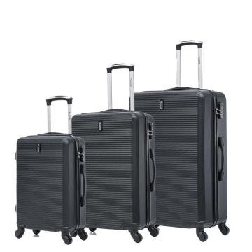 CELIMS - Set Valise 3 Pièces | Valise Cabine + Valise Moyenne + Valise Grande Taille | ABS Robuste et Légère | Cadenas | Noir