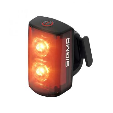 Éclairage vélo arrière SIGMA Buster RL 80 USB - Rouge/Noir - 25 Lumens - Rechargeable USB