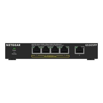 Switch - NETGEAR - GS305PP - 5 ports - PoE/PoE+ - Gigabit Ethernet