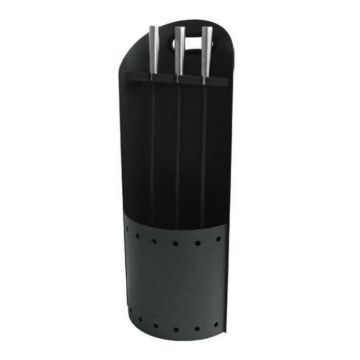Acessoires de cheminÃ©e DKD Home Decor Noir Acier inoxydable (23 x 16 x 61 cm)
