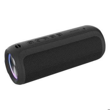 Enceinte sans fil AKASHI Enceinte 10W noire avec 10W de puissance (5W + 5W), connexion Bluetooth, USB, USB-C, jack 3.5 et microSD,