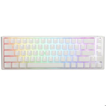 Ducky Channel One 3 SF White (Cherry MX Blue) - Clavier haut de gamme - format ultra-compact 65% - interrupteurs mécaniques bleus (s