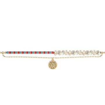 Bracelet - Les Georgettes - Bracelet Les Cadettes Perla multicolore - Couleur de la matière:Jaune Taille/Longueur:19 cm