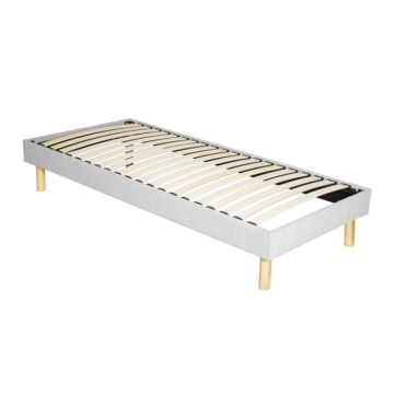 adrien - Solide et Confortable Sommier Tapissier Pieds en 18 cm - 90x200 - 14 Lattes - Montage Rapide et Facile