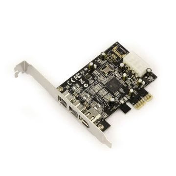 Carte PCI Express PCIe x1 Firewire 800 et 400 IEEE1394A et IEEE1394B 2+1 Sorties avec Chipset TI XIO2213BZAY