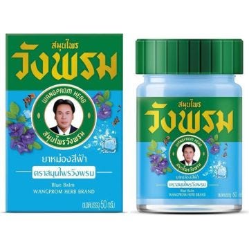 Baume aux Huiles Essentielles - Wang Prom - Bleu - 50g - Rafraîchissant - Bio