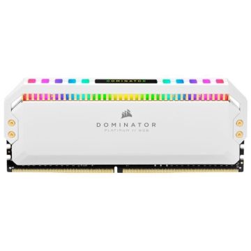 CORSAIR Mémoire PC DDR4 - DOMINATOR PLATINUM RGB 16GB (2x8GB) - 3200 MHz - C16 - White (CMT16GX4M2C3200C16W)