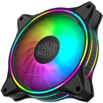 COOLER MASTER MasterFan MF120 Halo ARGB Ventilateur de boîtier PWM - 650-1800 RPM - 1x 120mm (MFL-B2DN-18NPA-R1)