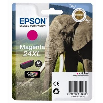 Epson T2433 XL Eléphant Cartouche d'encre Magenta