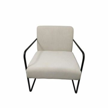 Fauteuil Thyann Noir Polyester Blanc Fer (64 x 74 x 79 cm)