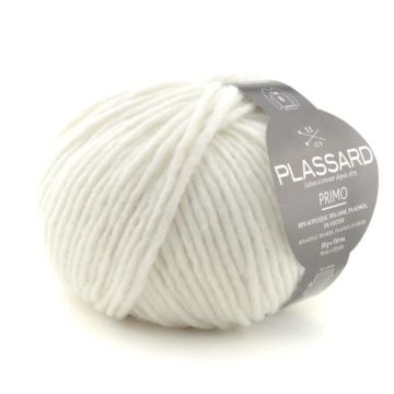 Laine mèche - PLASSARD - Primo 02 - Blanc Cassé - Acrylique - Alpaga - Viscose